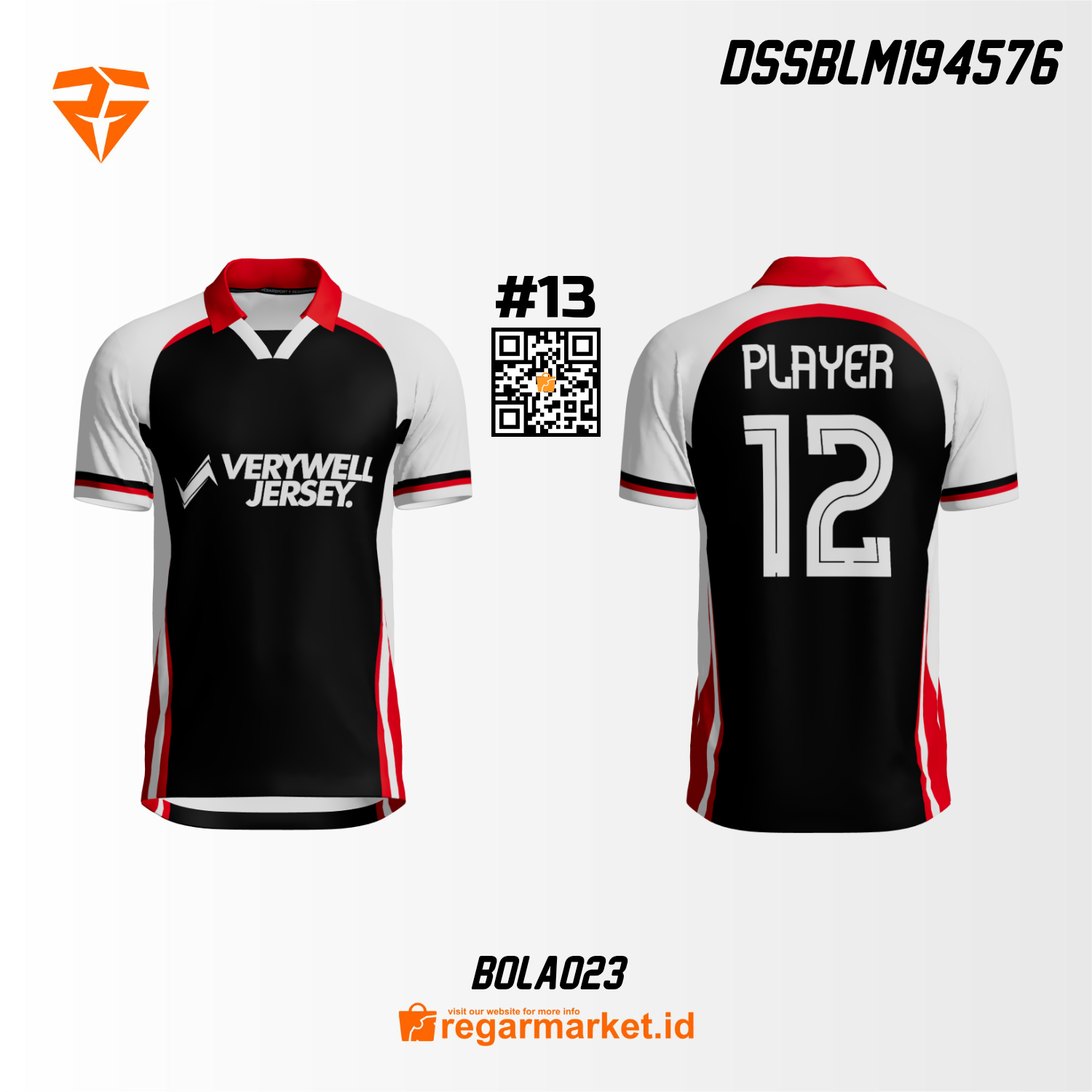 Jersey Bola Custom Printing DSSBLM194576