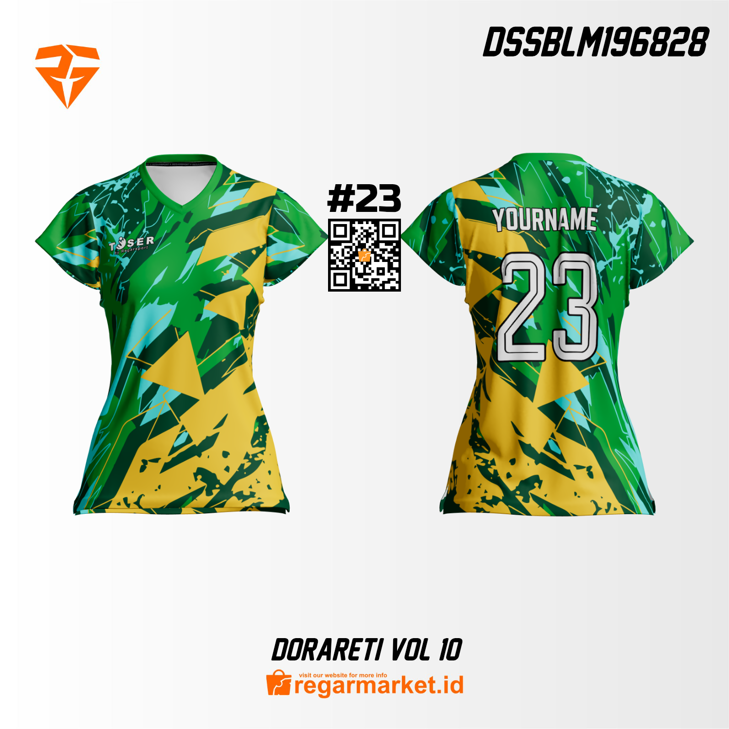 Jersey Voli Cewek Custom Printing DSSBLM196828