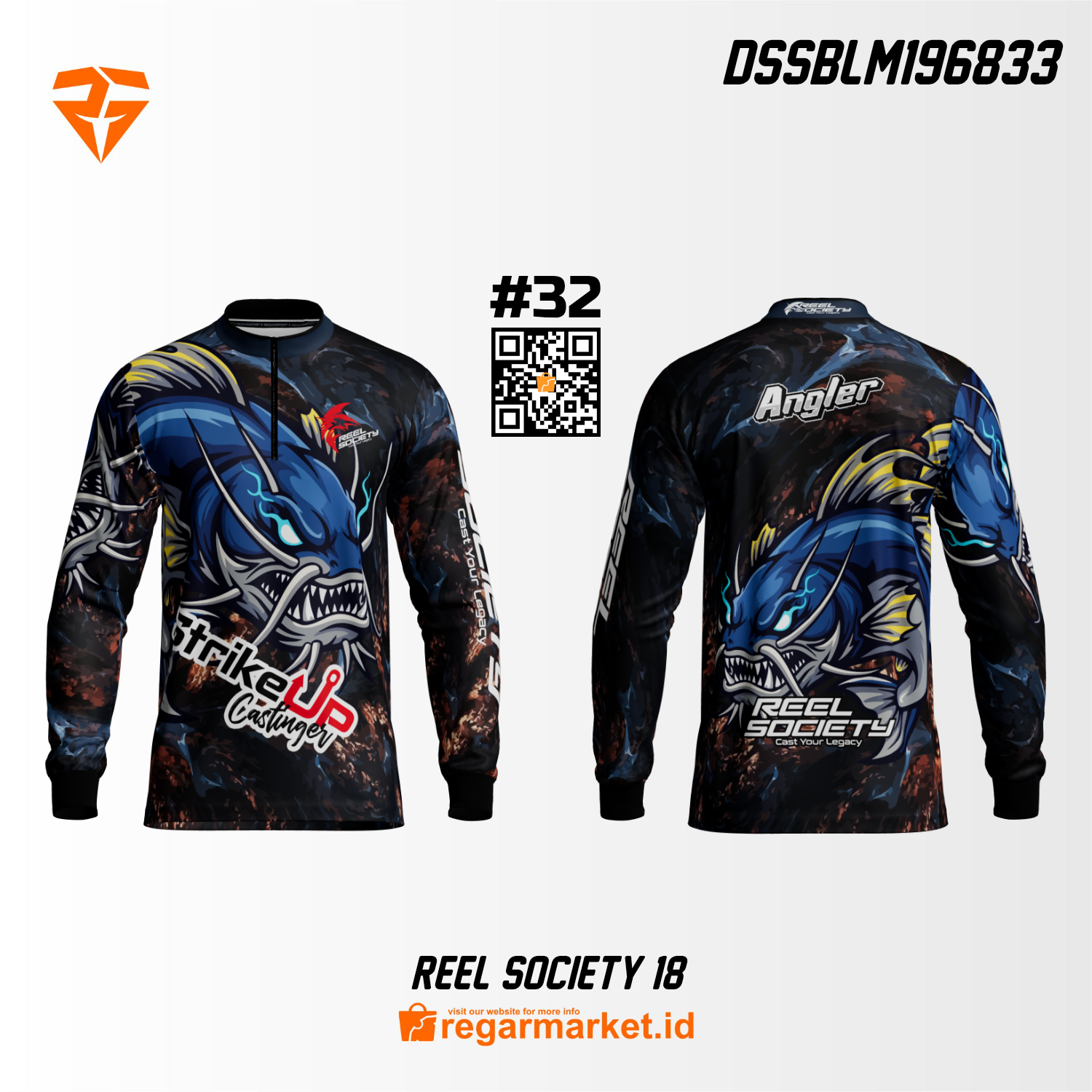 Jersey Mancing Custom Printing DSSBLM196833