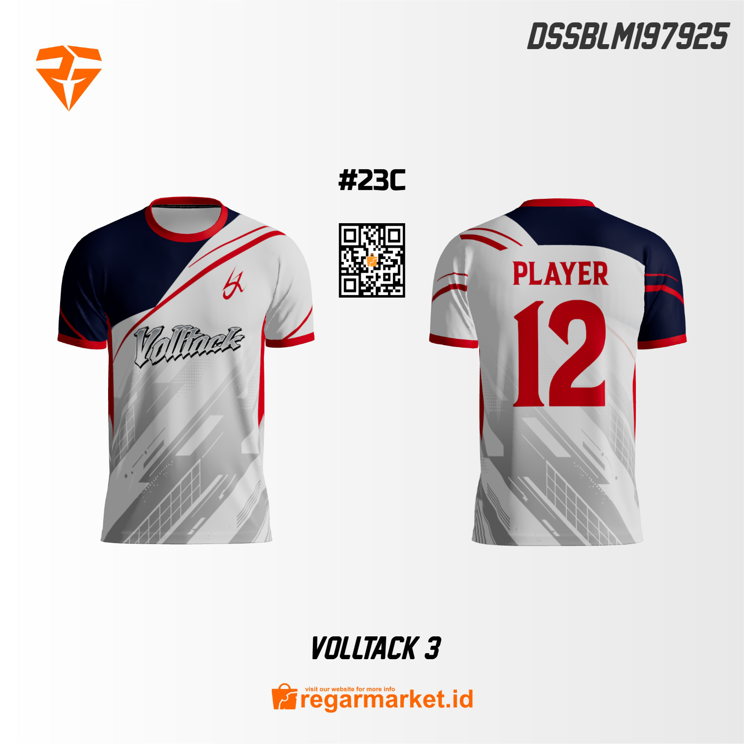 Setelan Jersey Volleyball Custom Printing DSSBLM197925