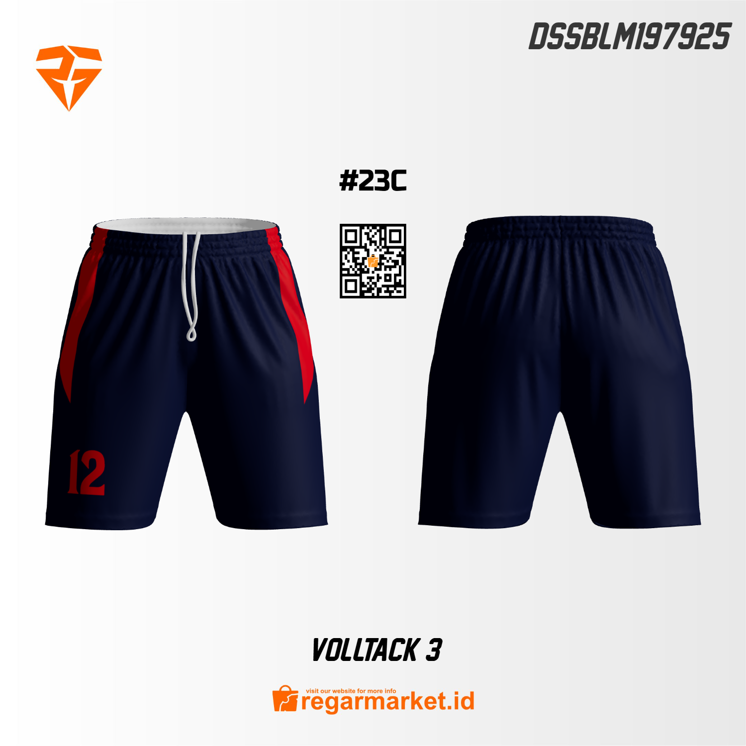 Setelan Jersey Volleyball Custom Printing DSSBLM197925 - Gambar 2
