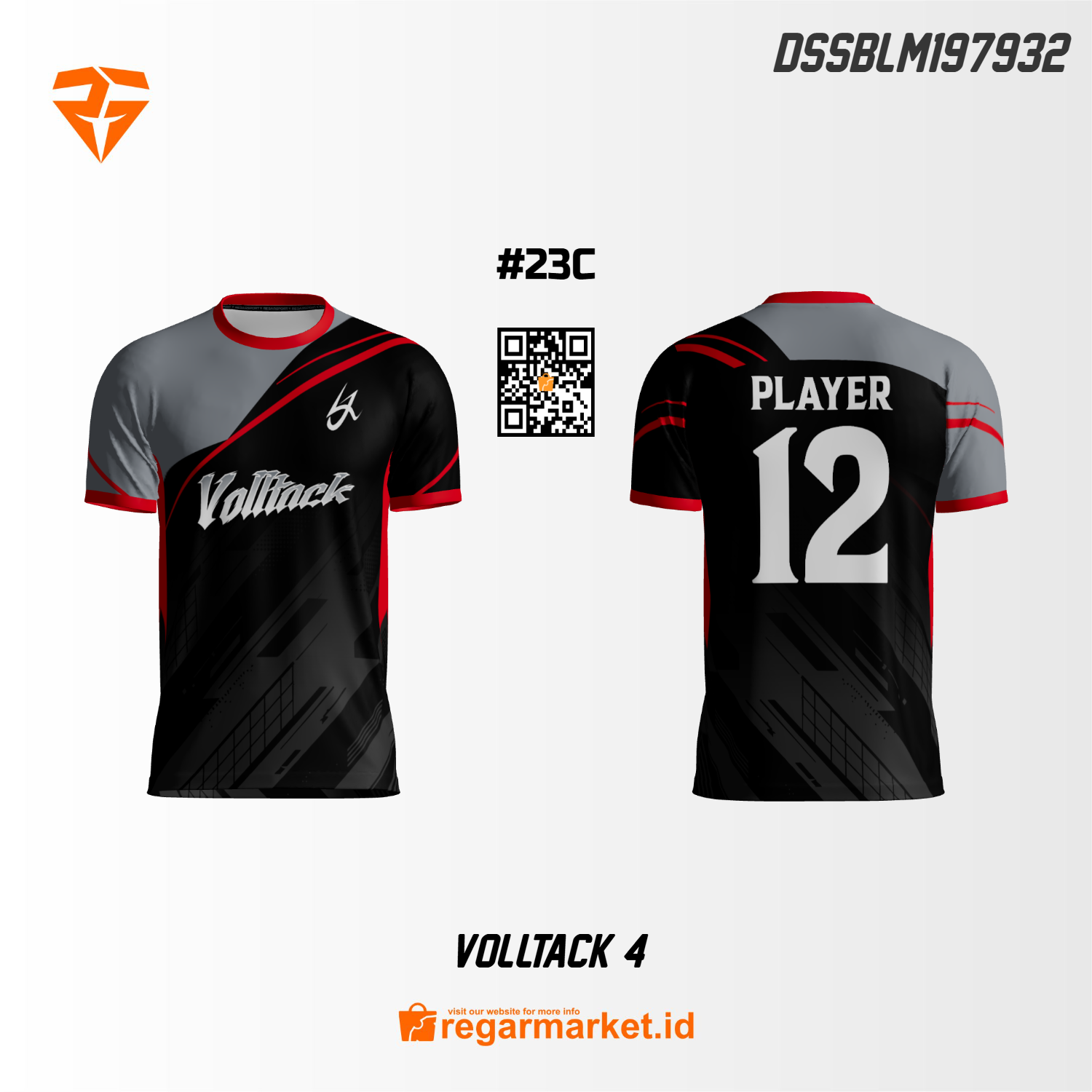 Setelan Jersey Bola Voli Custom Printing DSSBLM197932