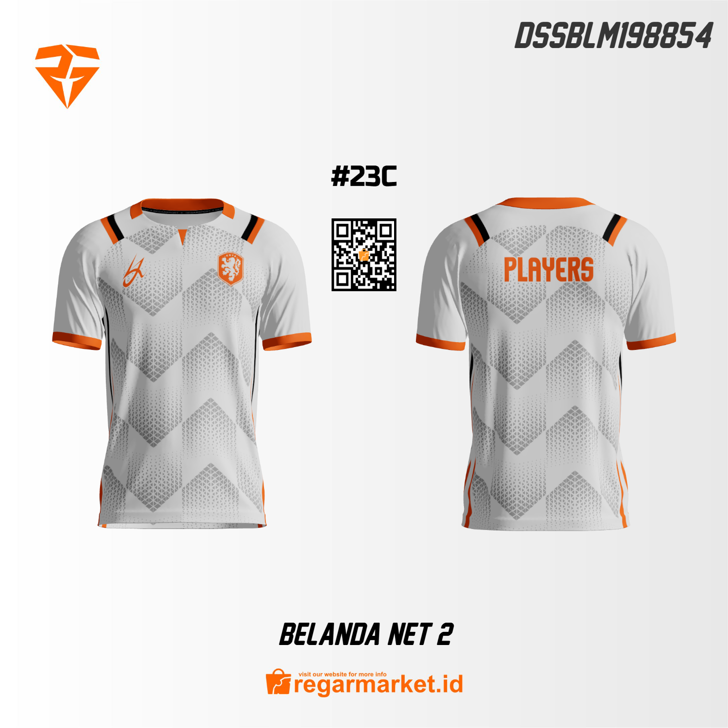 Jersey Bola Belanda Custom Printing DSSBLM198854