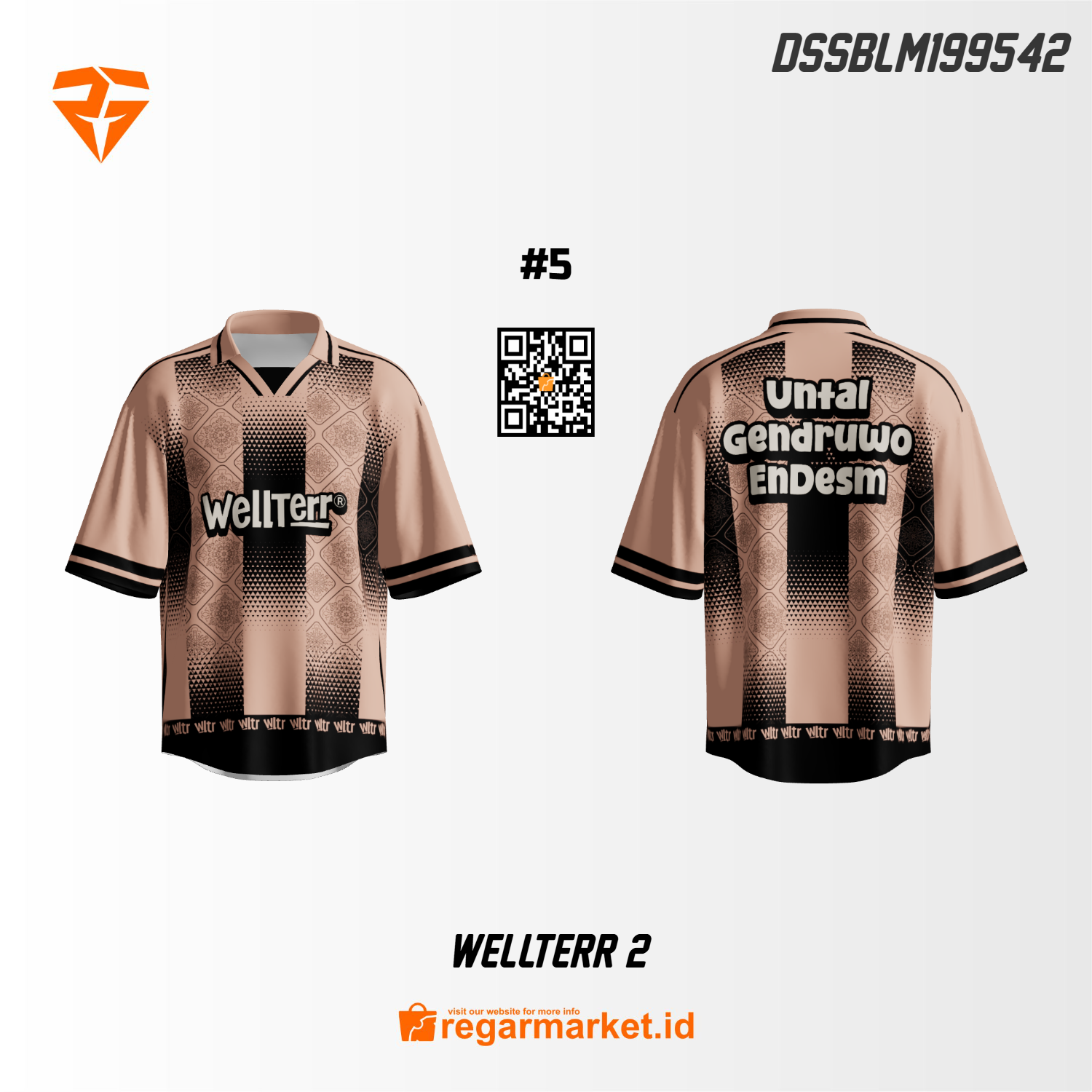 Jersey Wellterr Custom Printing DSSBLM199542