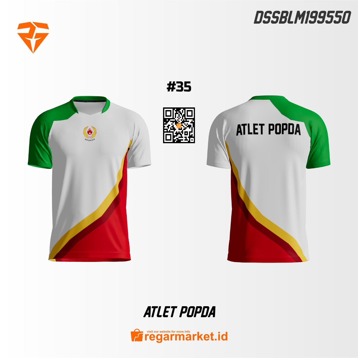 Jersey Atlet Popda Custom Printing DSSBLM199550