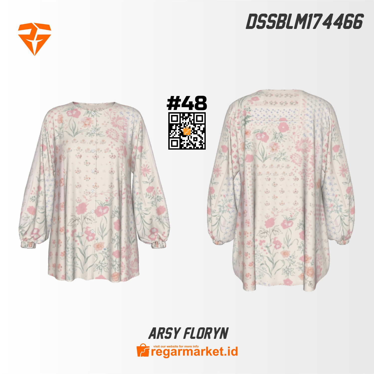 Blous Arsy Floryn Custom Printing DSSBLM174466
