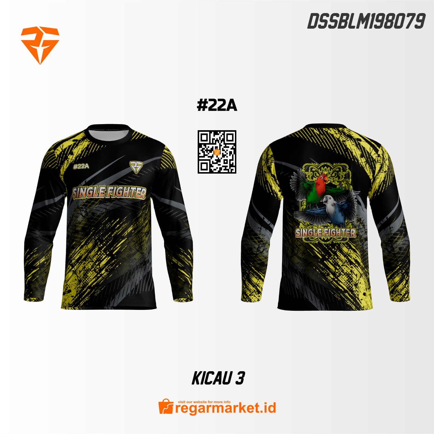 Jersey Kicau Mania Single Fighter Custom Printing DSSBLM198079