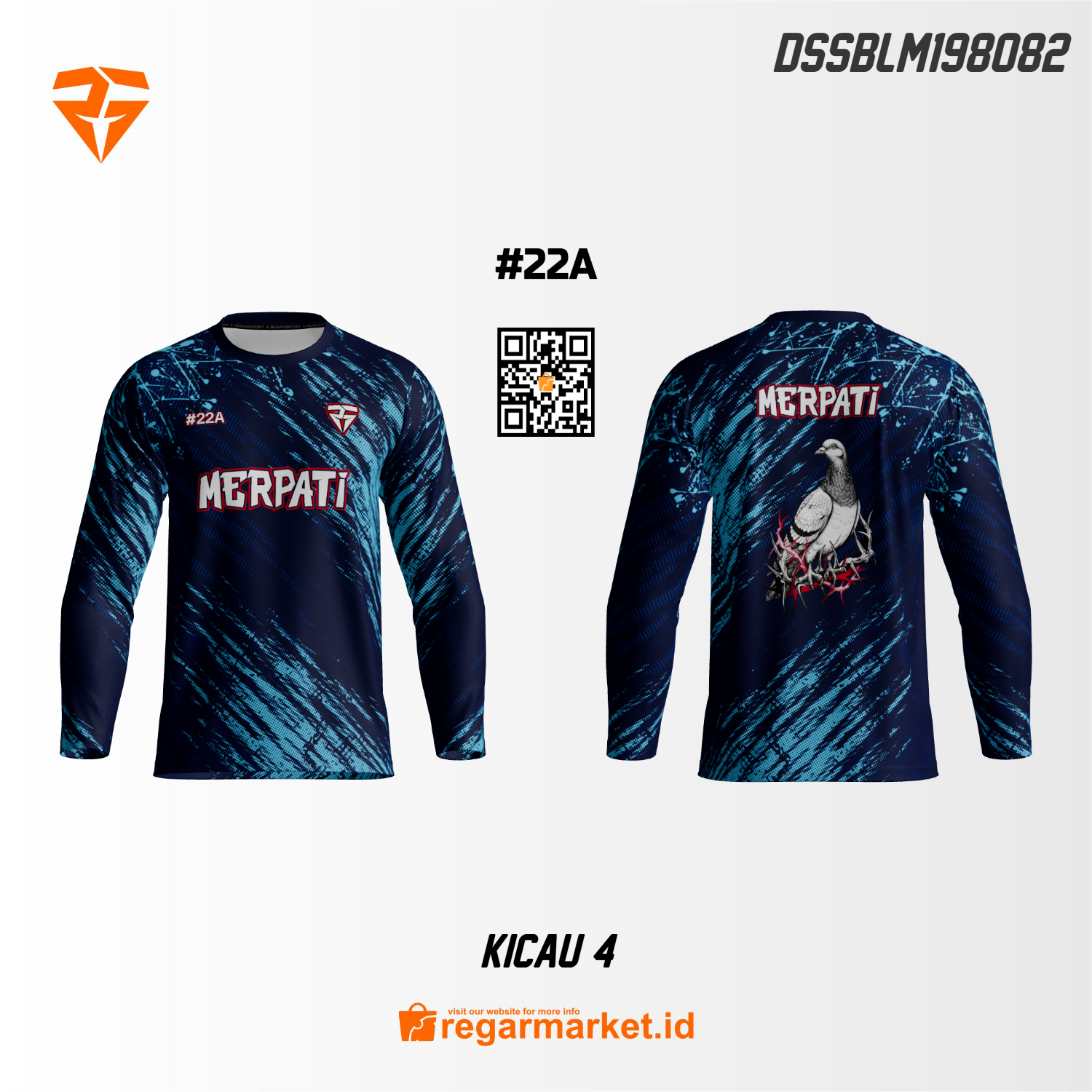 Jersey Merpati Custom Printing DSSBLM198082