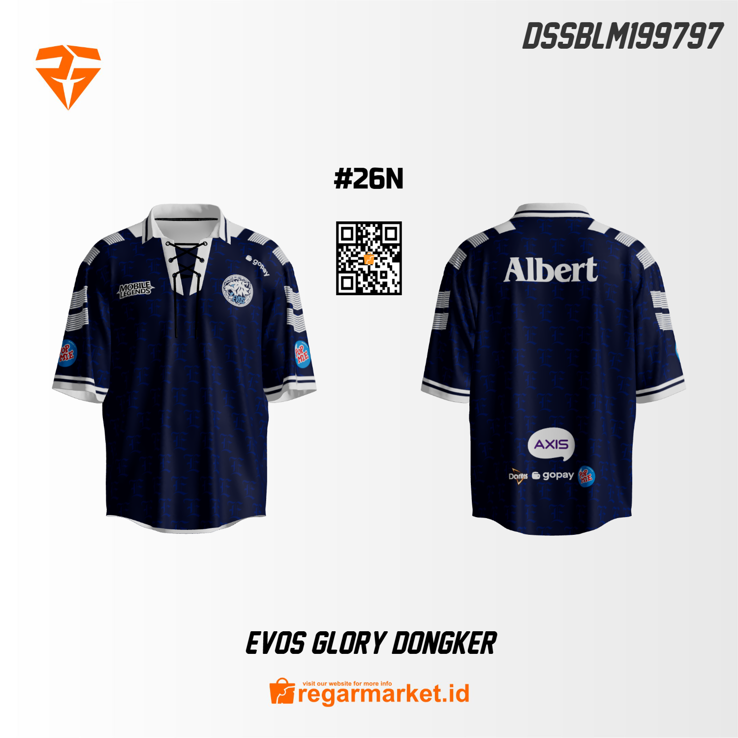 Jersey Gaming Evos Glory Donker Custom Printing DSSBLM199797