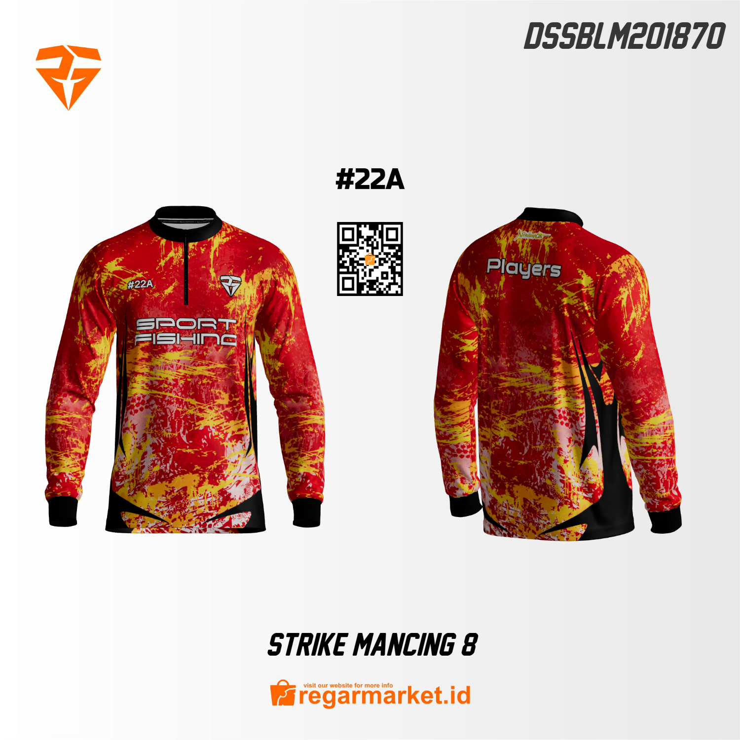 Jersey Mancing Custom Printing DSSBLM201870