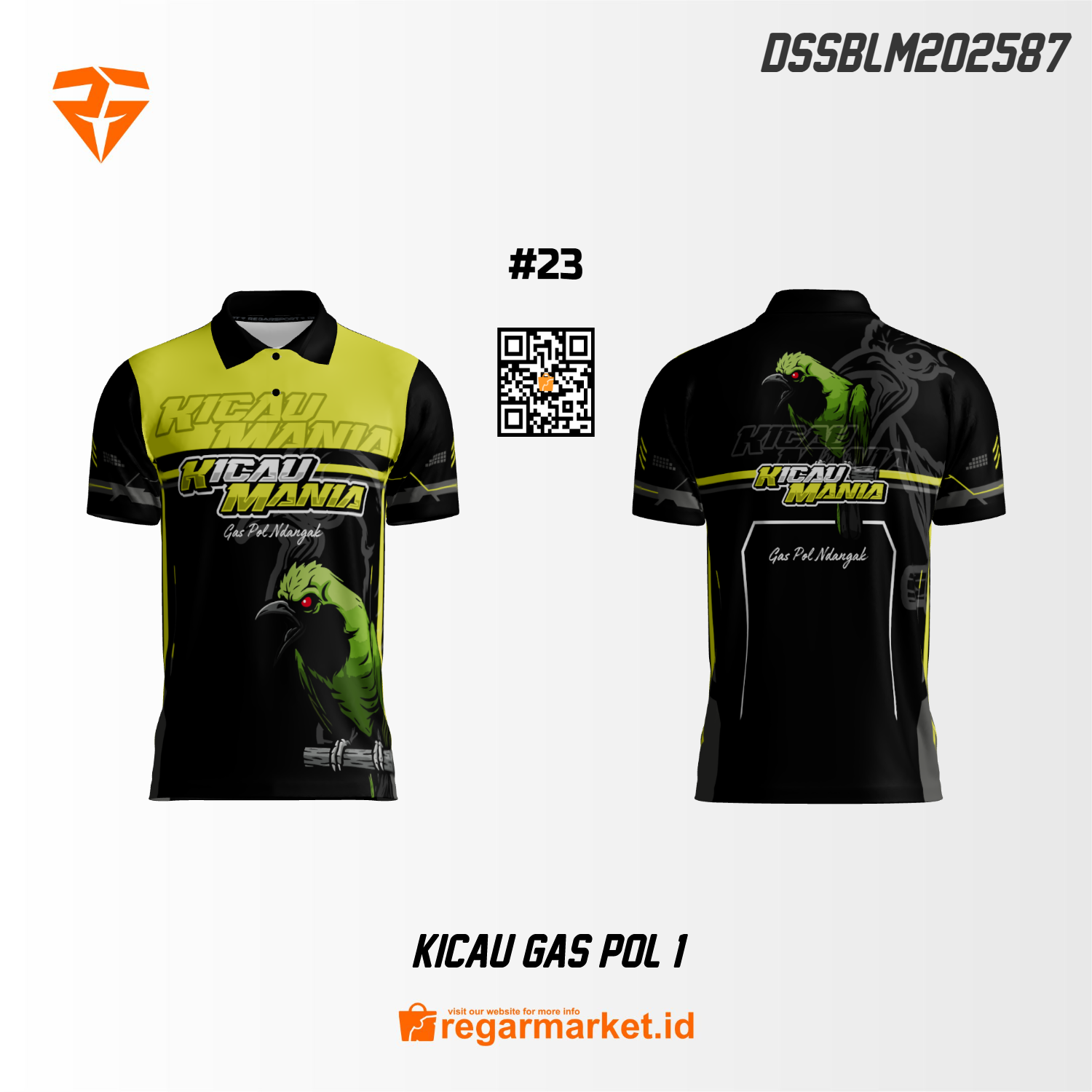 Jersey Kicau Mania Custom Printing DSSBLM202587