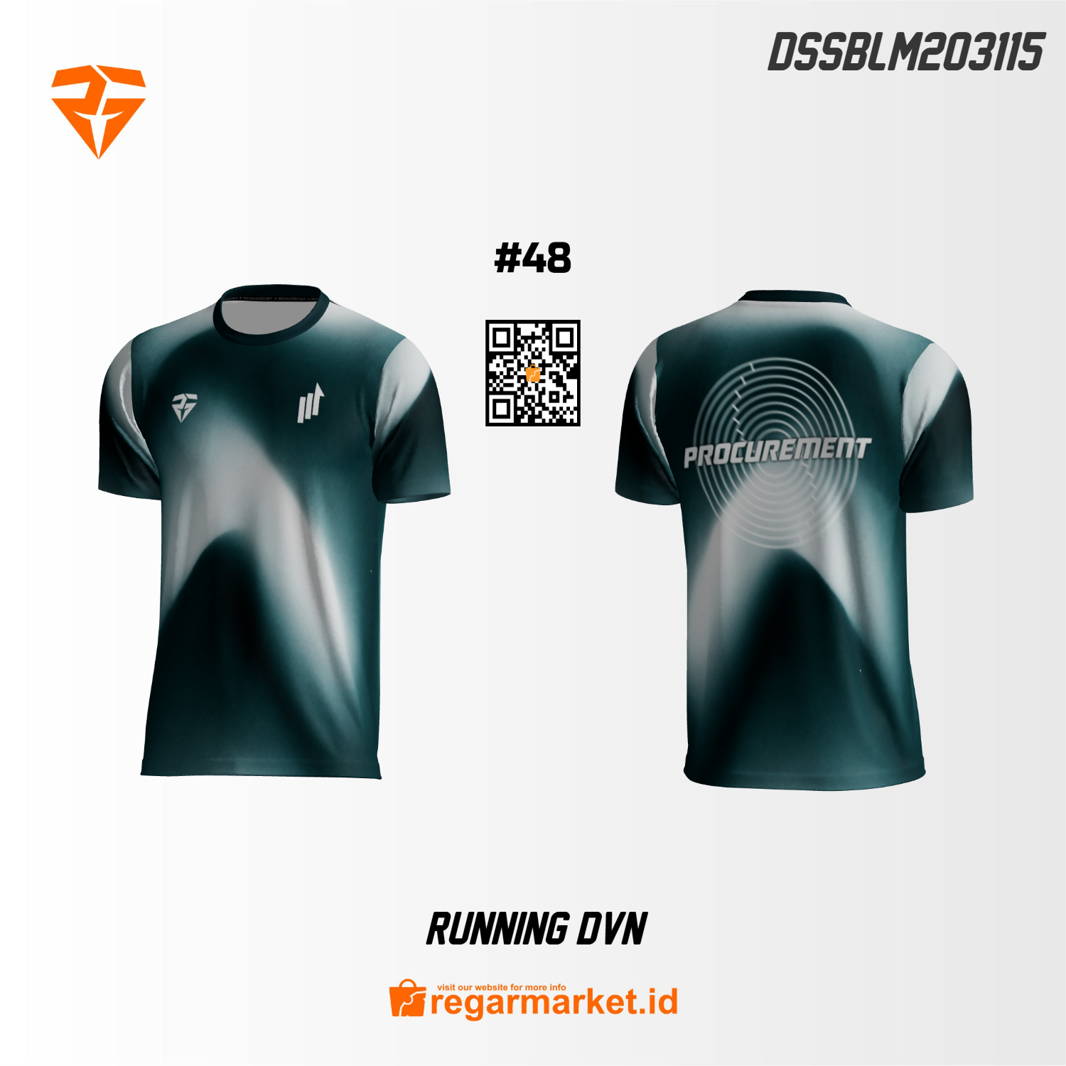 Jersey Running Custom Printing DSSBLM203115
