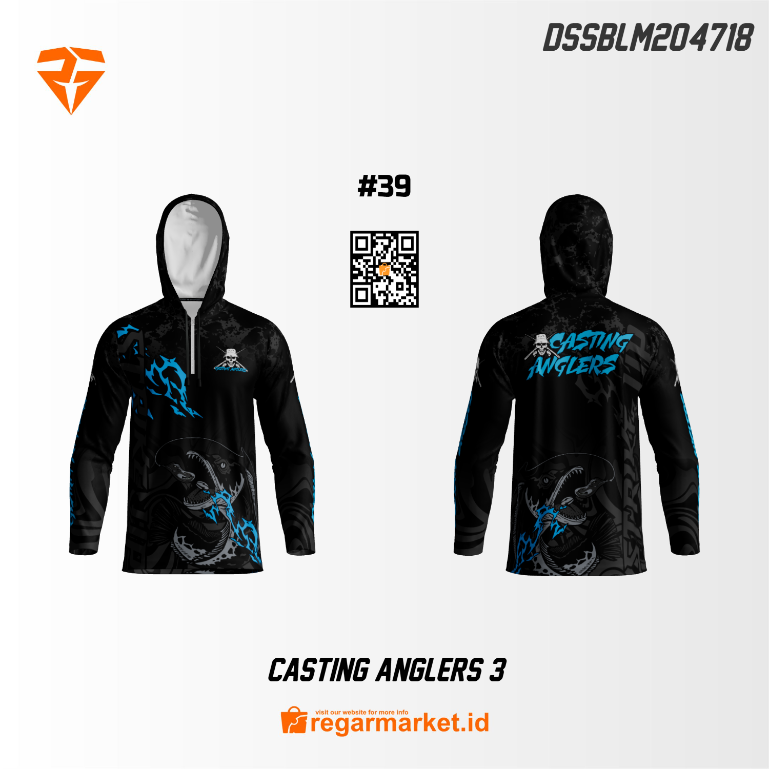 Jersey Angler Mania Custom Printing DSSBLM204718