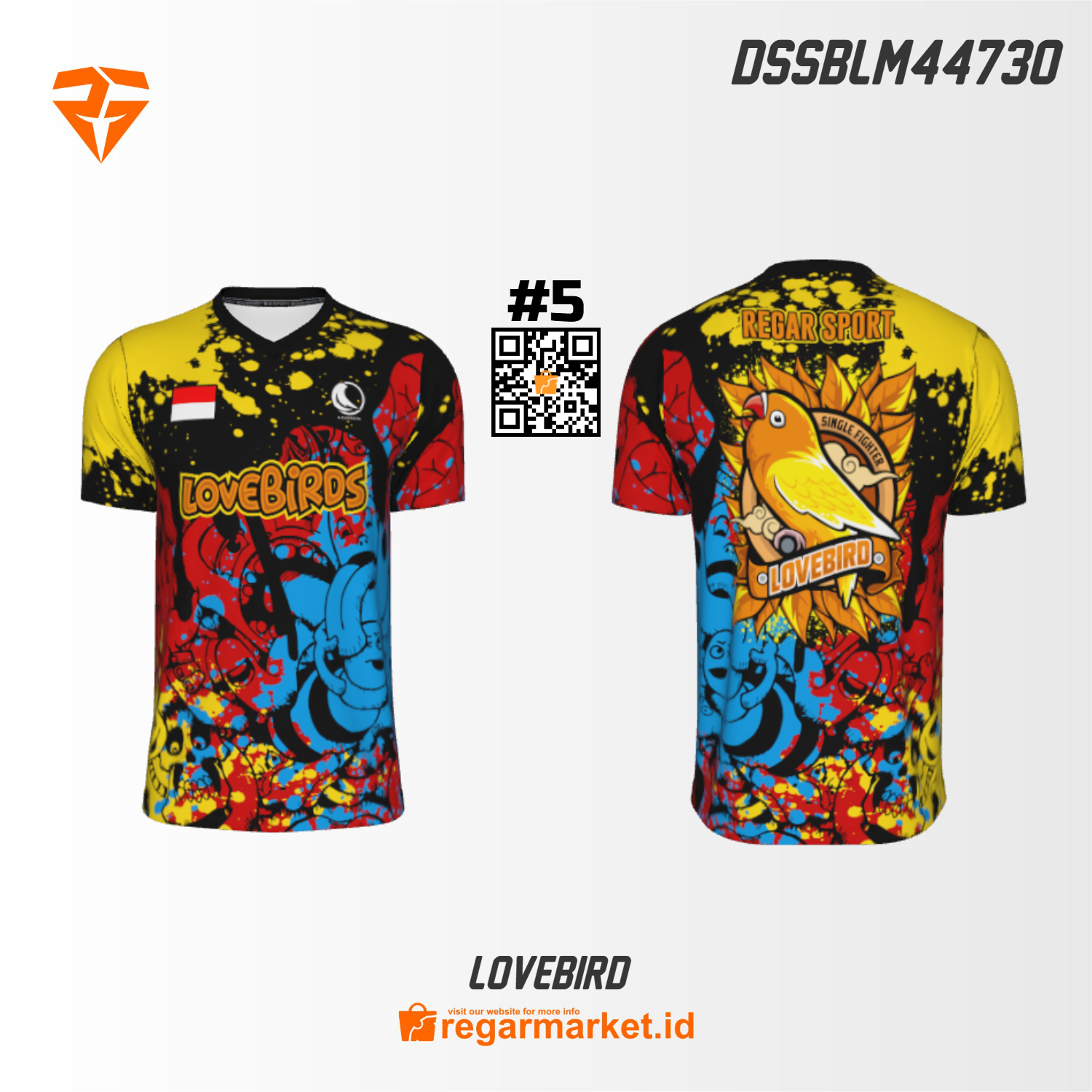 Jersey Kicau Mania Lengan Pendek Custom Printing DSSBLM44730