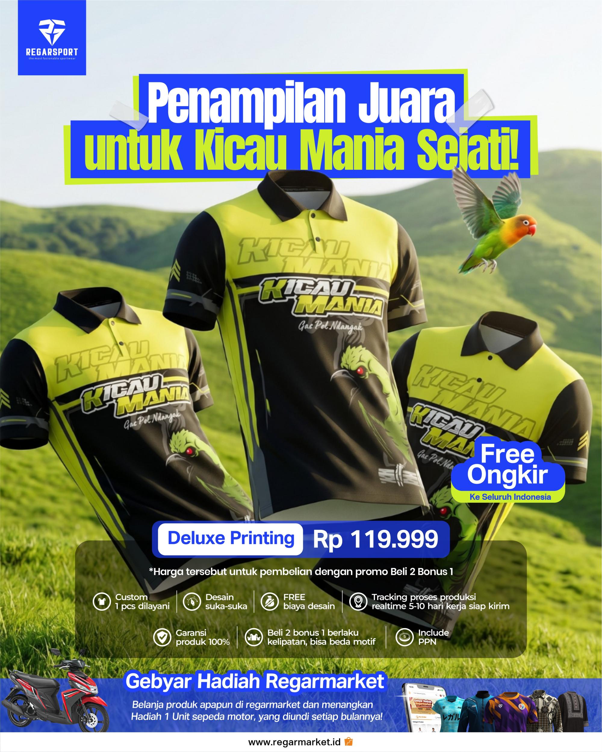 Jersey Kicau Mania Custom Desain