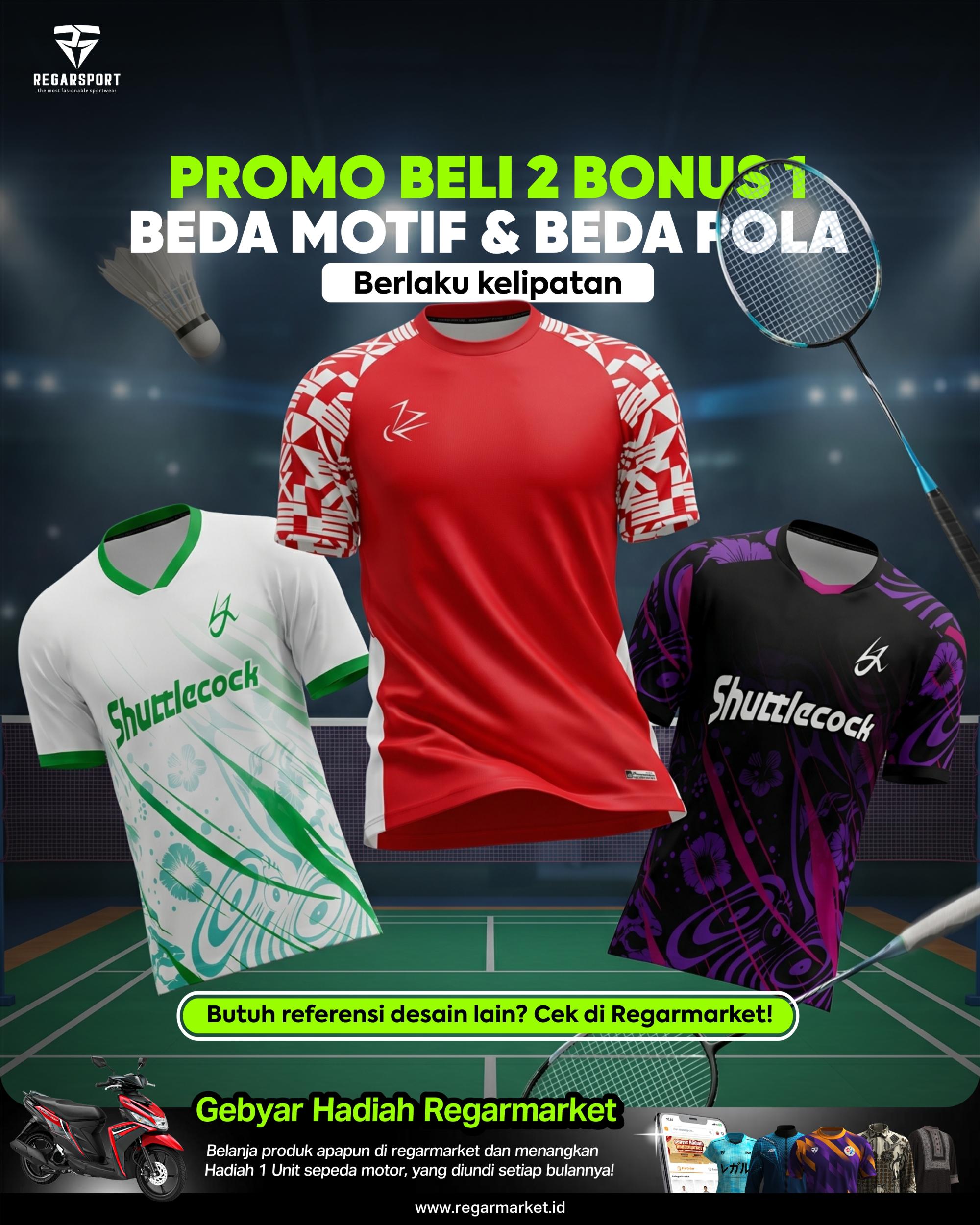 Jersey Badminton / Bulutangkis Custom Desain