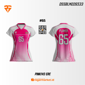Jersey Voli Wanita Custom Desain DSSBLM226533