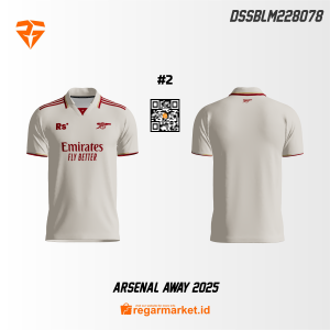Jersey Arsenal Away 2025 Custom Desain DSSBLM228078