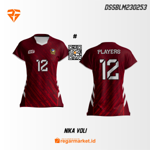 Jersey Voli Wanita Custom Desain DSSBLM230253