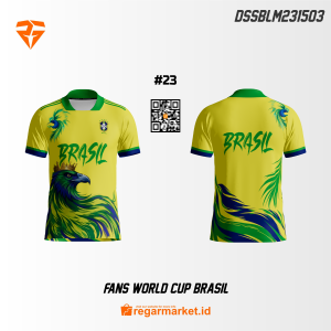 Jersey Fans World Cup Brazil Custom Desain DSSBLM231503