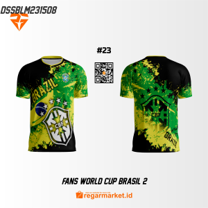 Jersey Fans World Cup Brasil Custom Desain DSSBLM231508