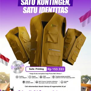 Vest Pramuka Custom Desain Satuan