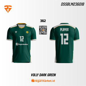 Jersey Volly Dark Green Custom Desain DSSBLM236018