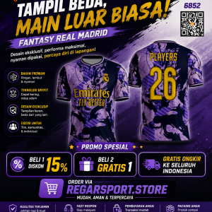 Jersey Fantasy Real Madrid Custom Desain DSSBLM248985