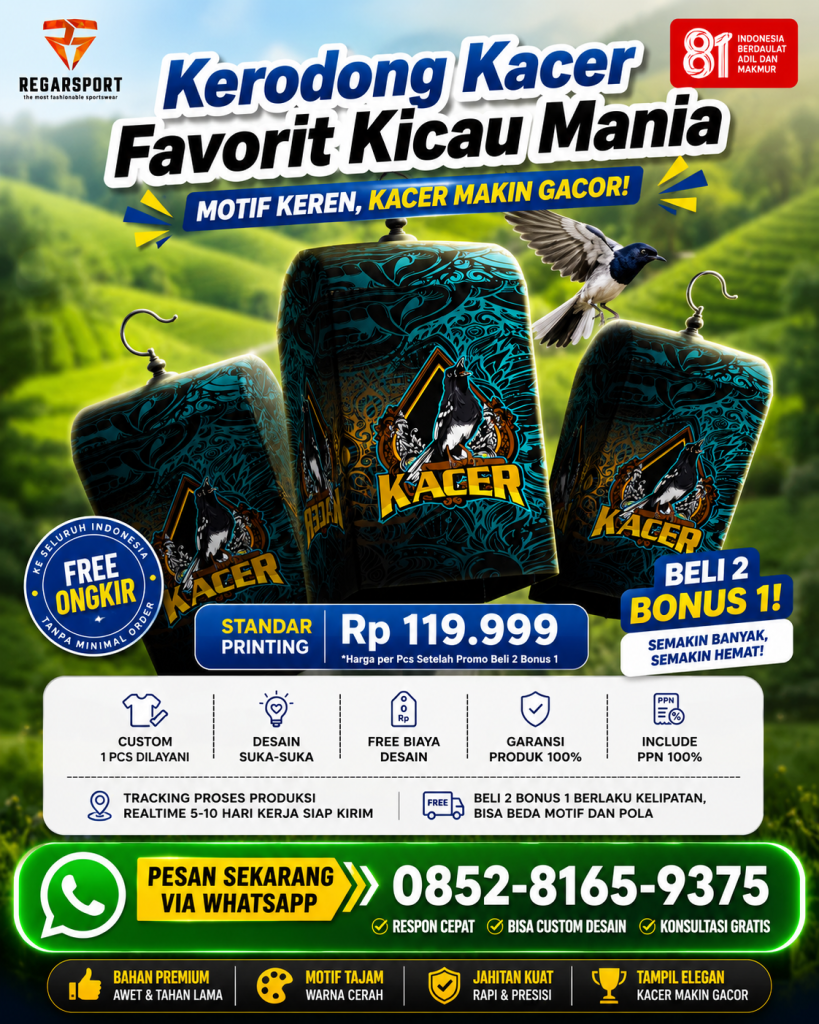 Promo Kerodong Kacer Beli 2 Bonus 1 – Motif Keren untuk Kicau Mania | Regarsport