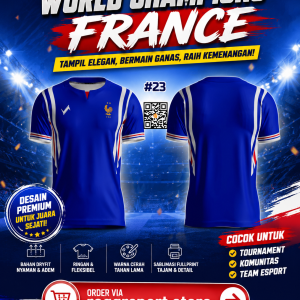 Jersey Bola France Custom Printing DSSBLM198681