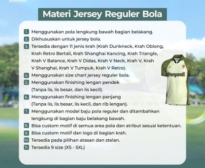 Jersey Reguler Bola Regarsport