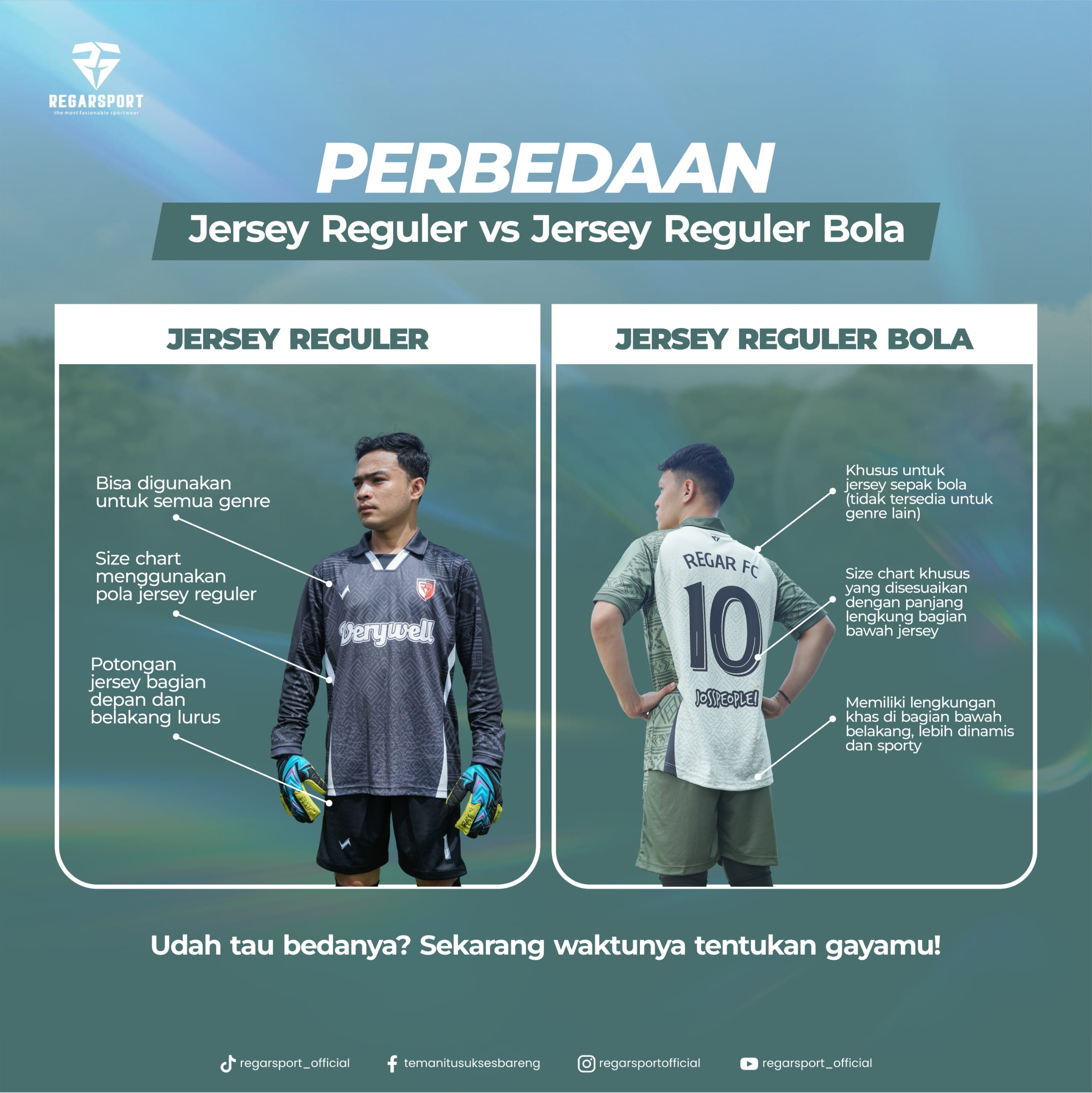 Jersey Reguler vs Jersey Reguler Bola