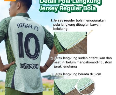 Detail Pola Lengkung Jersey Reguler Bola