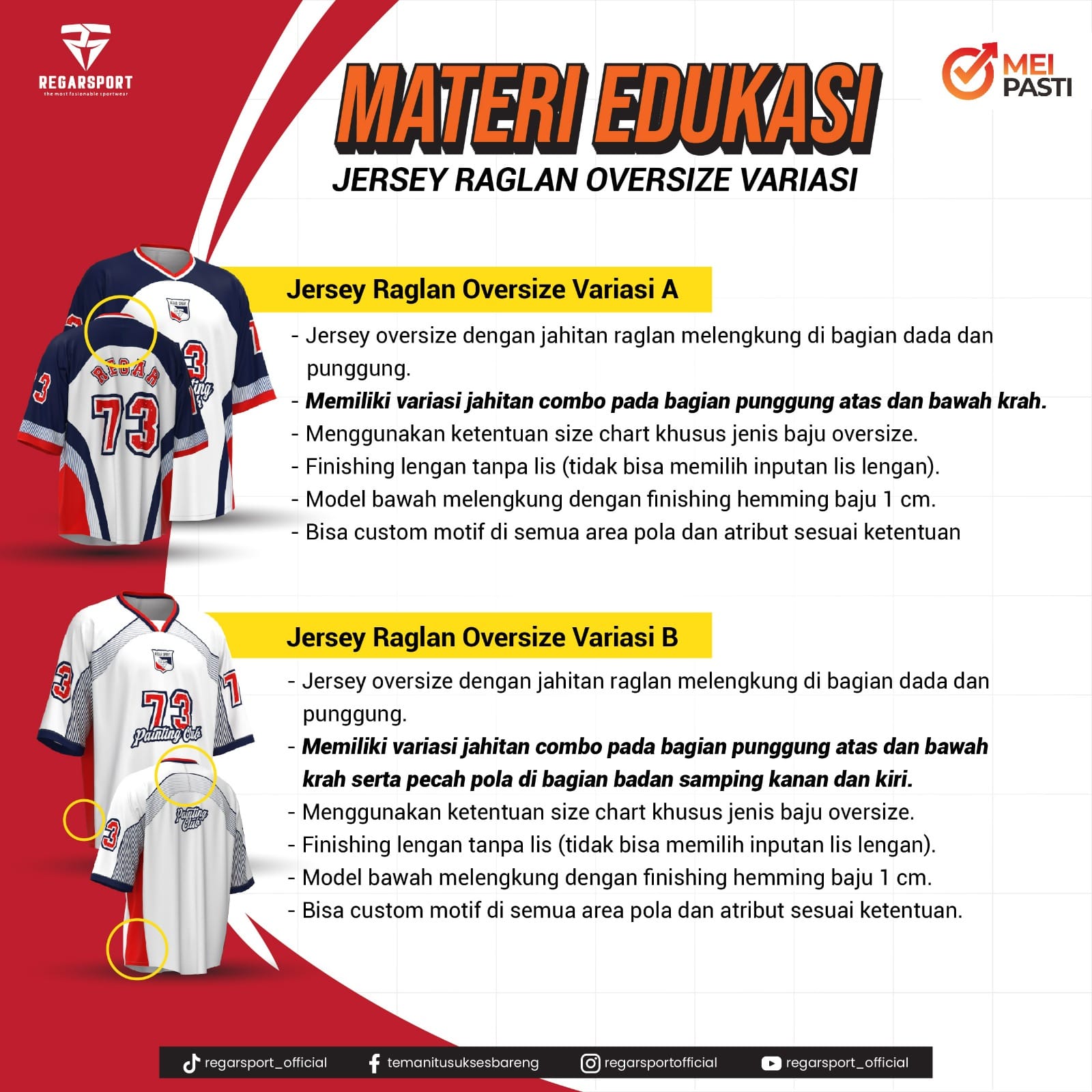 Jersey Raglan Oversize Variasi A & B