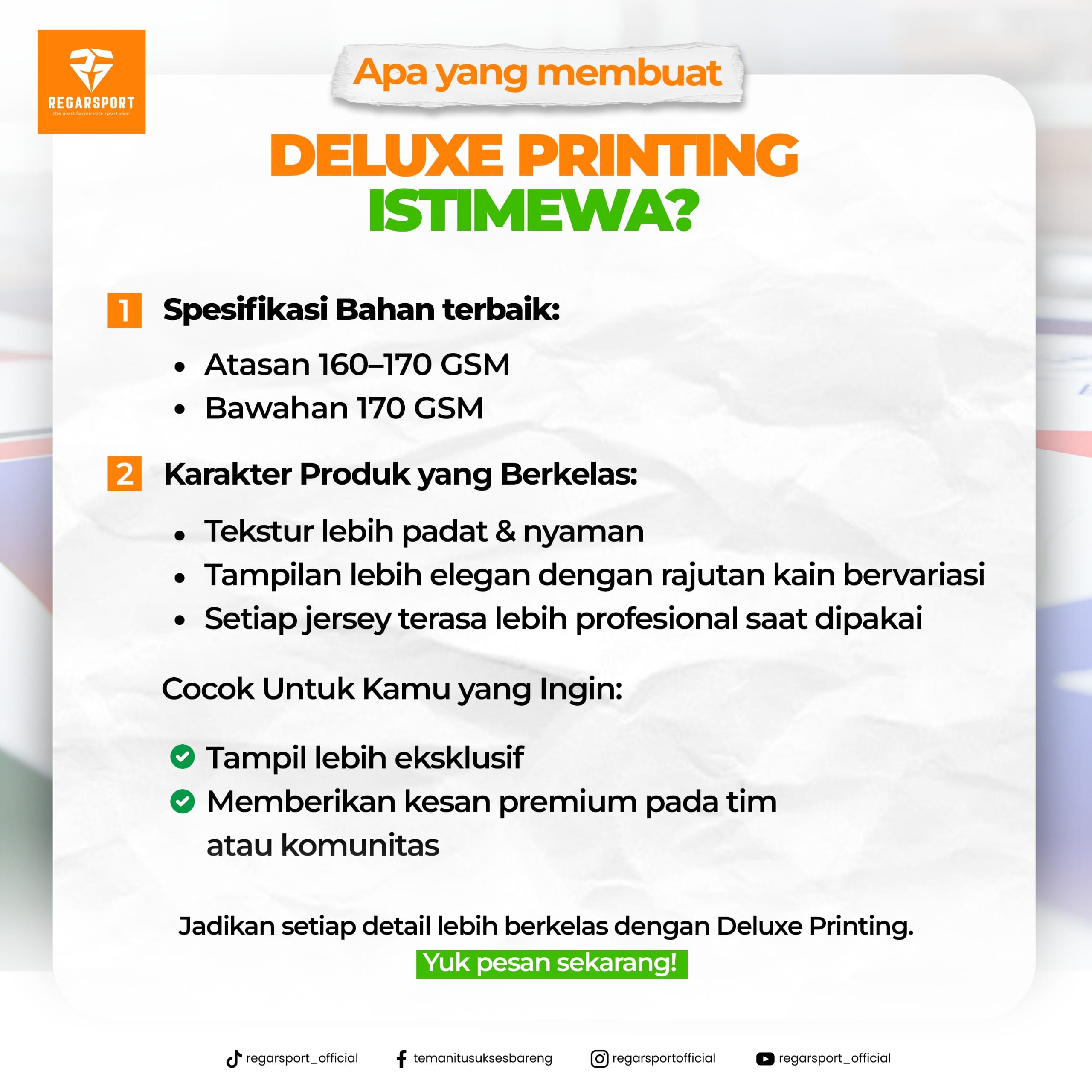 Mengapa Deluxe Printing Regarsport Begitu Istimewa?