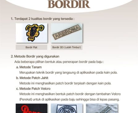 Kualitas & Metode Bordir Regarsport