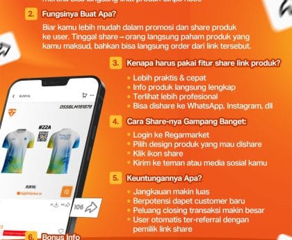 Fitur Share Link Produk Regarmarket