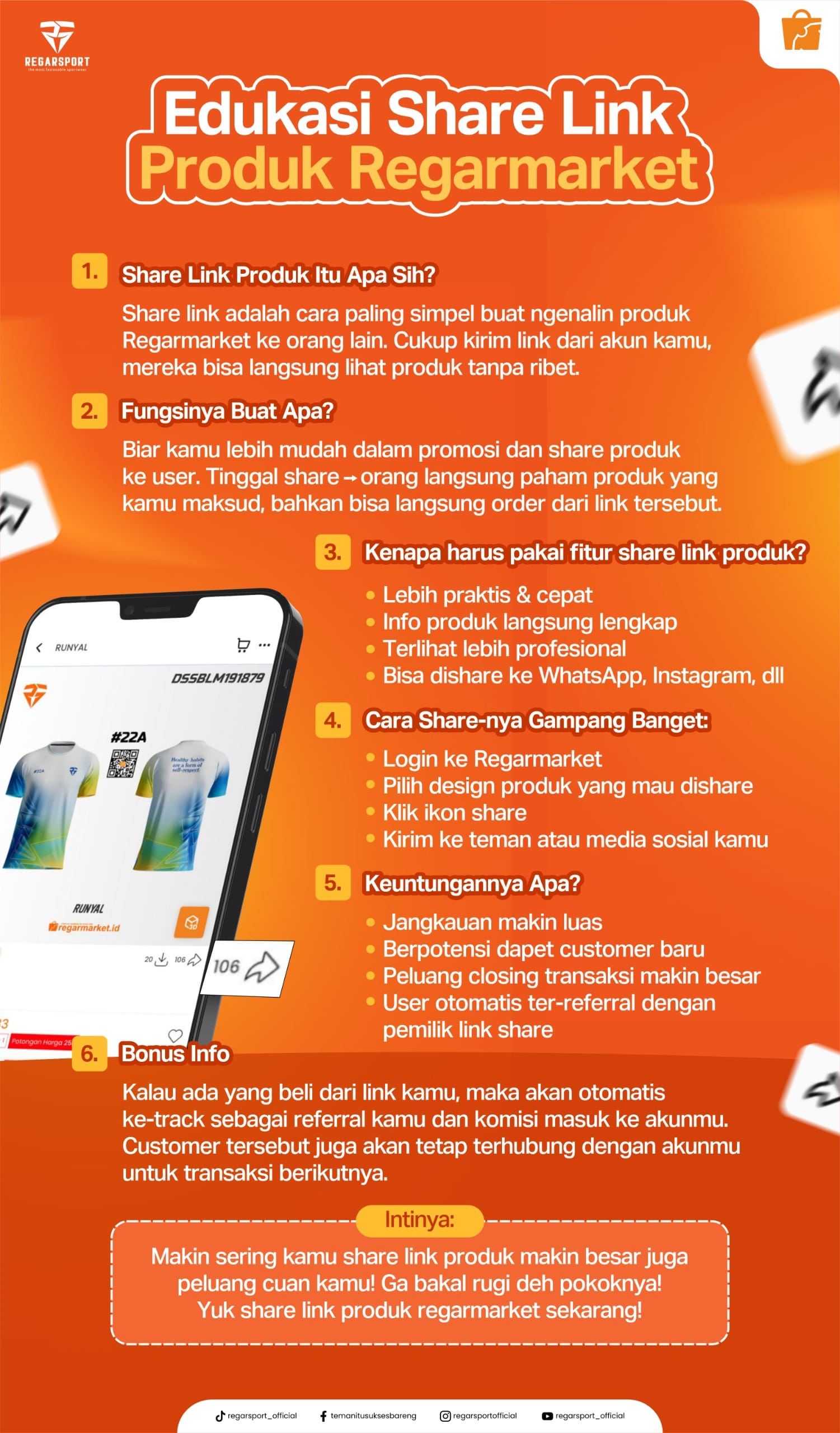 Fitur Share Link Produk Regarmarket
