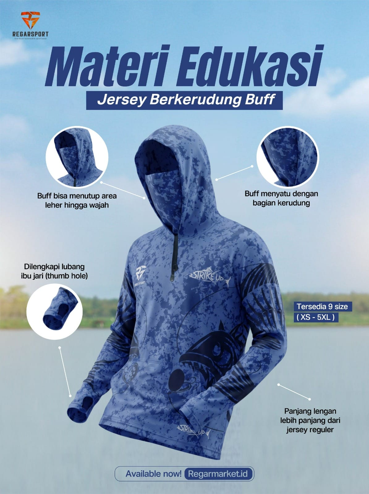 Jersey Berkerudung Buff Regarsport