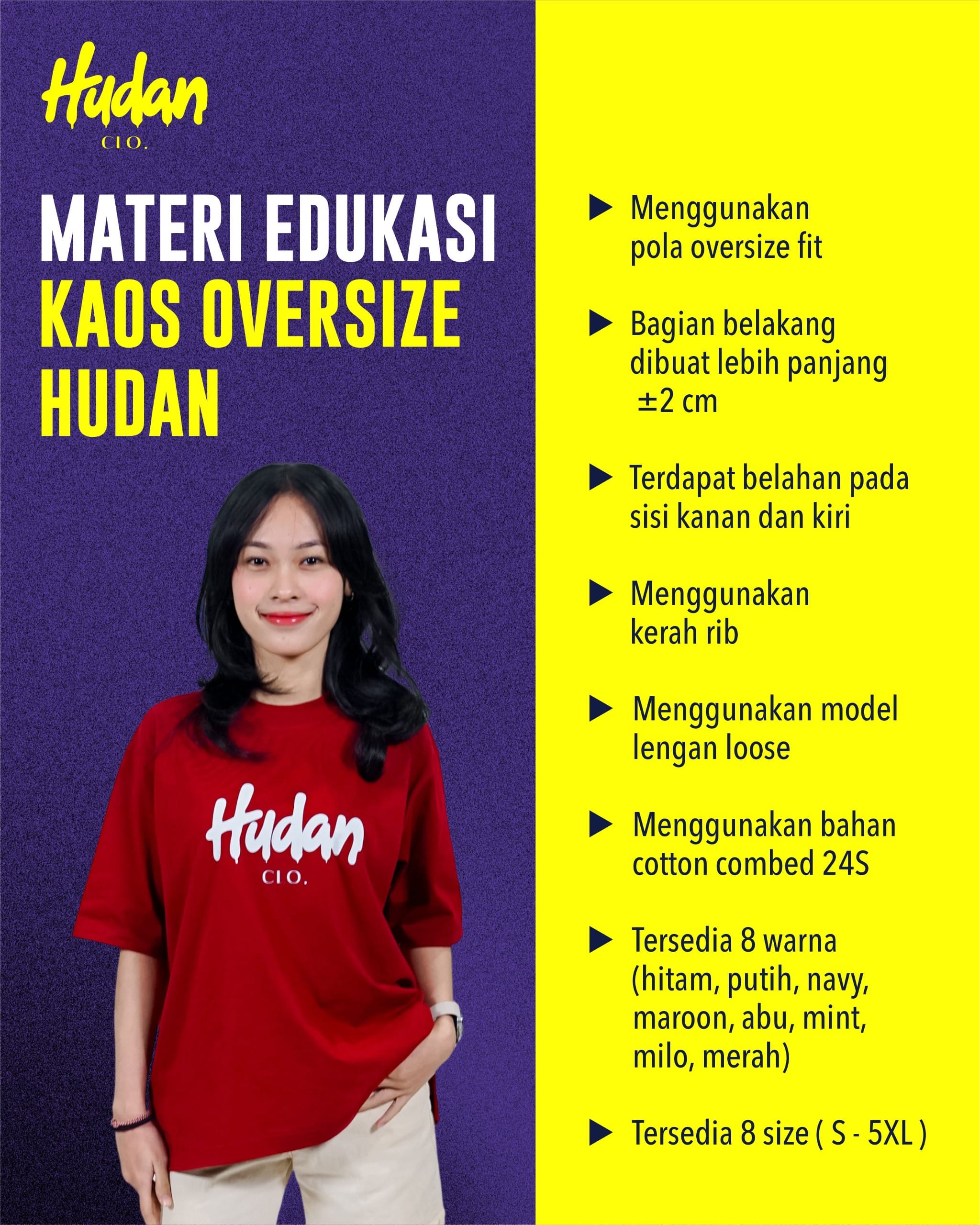 Kaos Oversize Hudan CIO