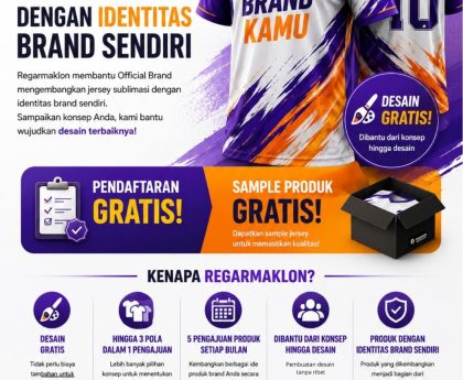 Wujudkan Jersey Sublimasi dengan Identitas Brand Sendiri