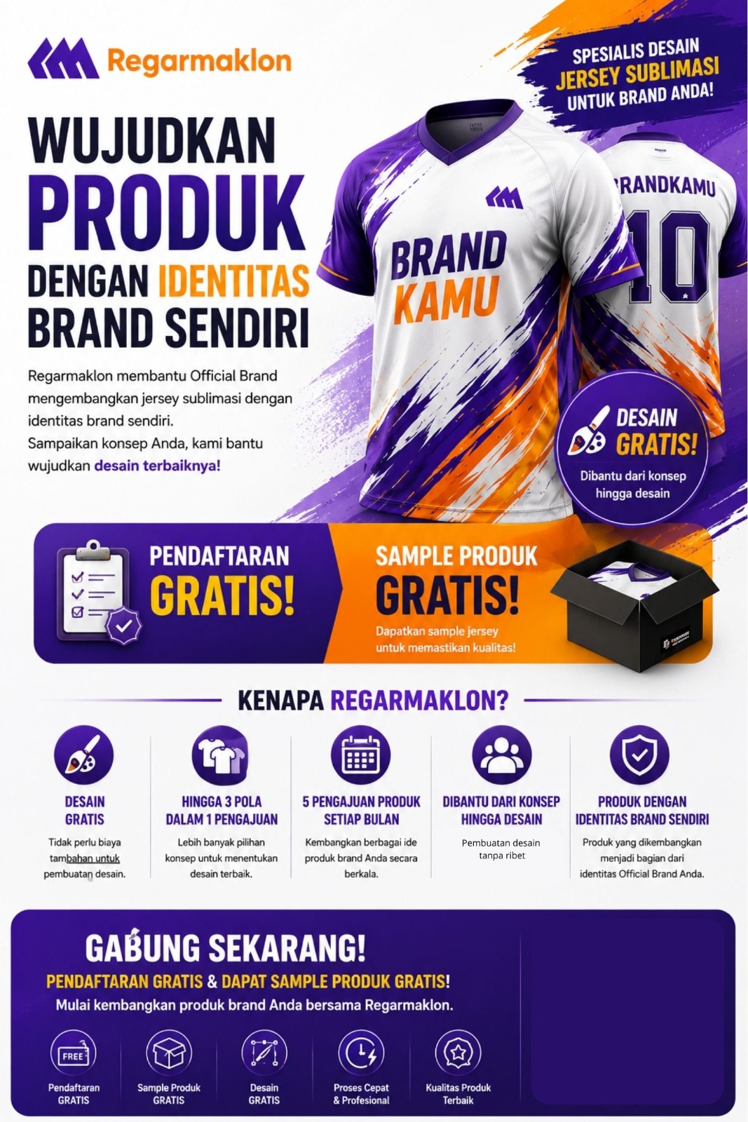 Wujudkan Jersey Sublimasi dengan Identitas Brand Sendiri