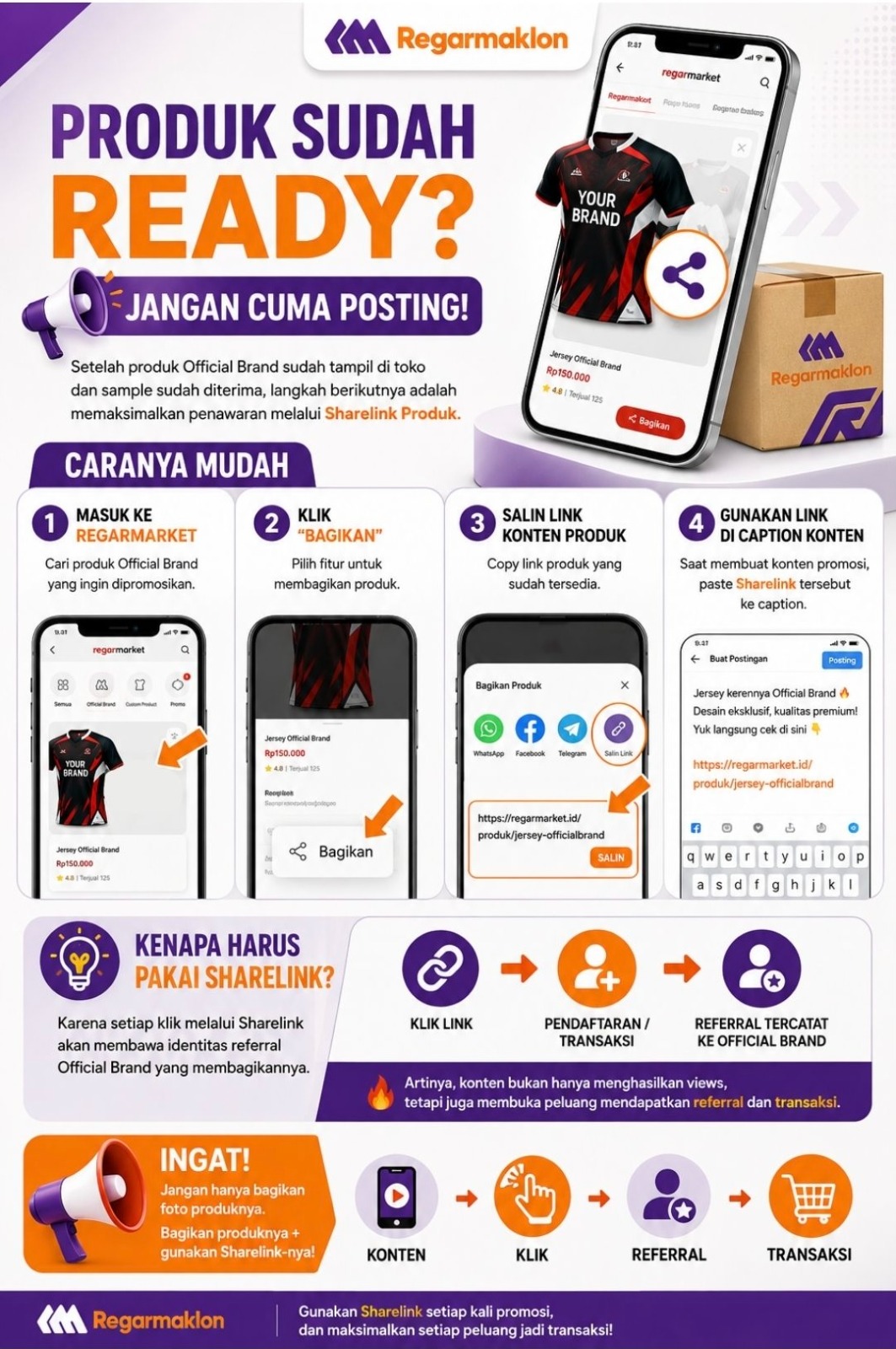 Produk Sudah Ready? Jangan Cuma Posting! Gunakan ShareLink Regarmaklon