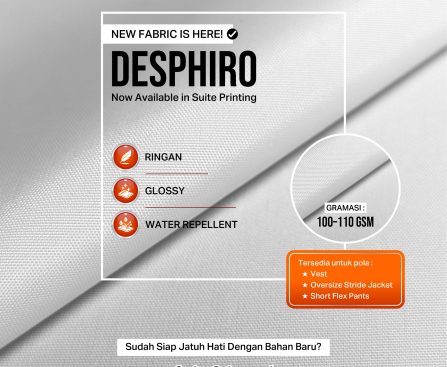 Kain Desphiro — Bahan Jersey Terbaru Ringan, Mengkilap & Tahan Air!