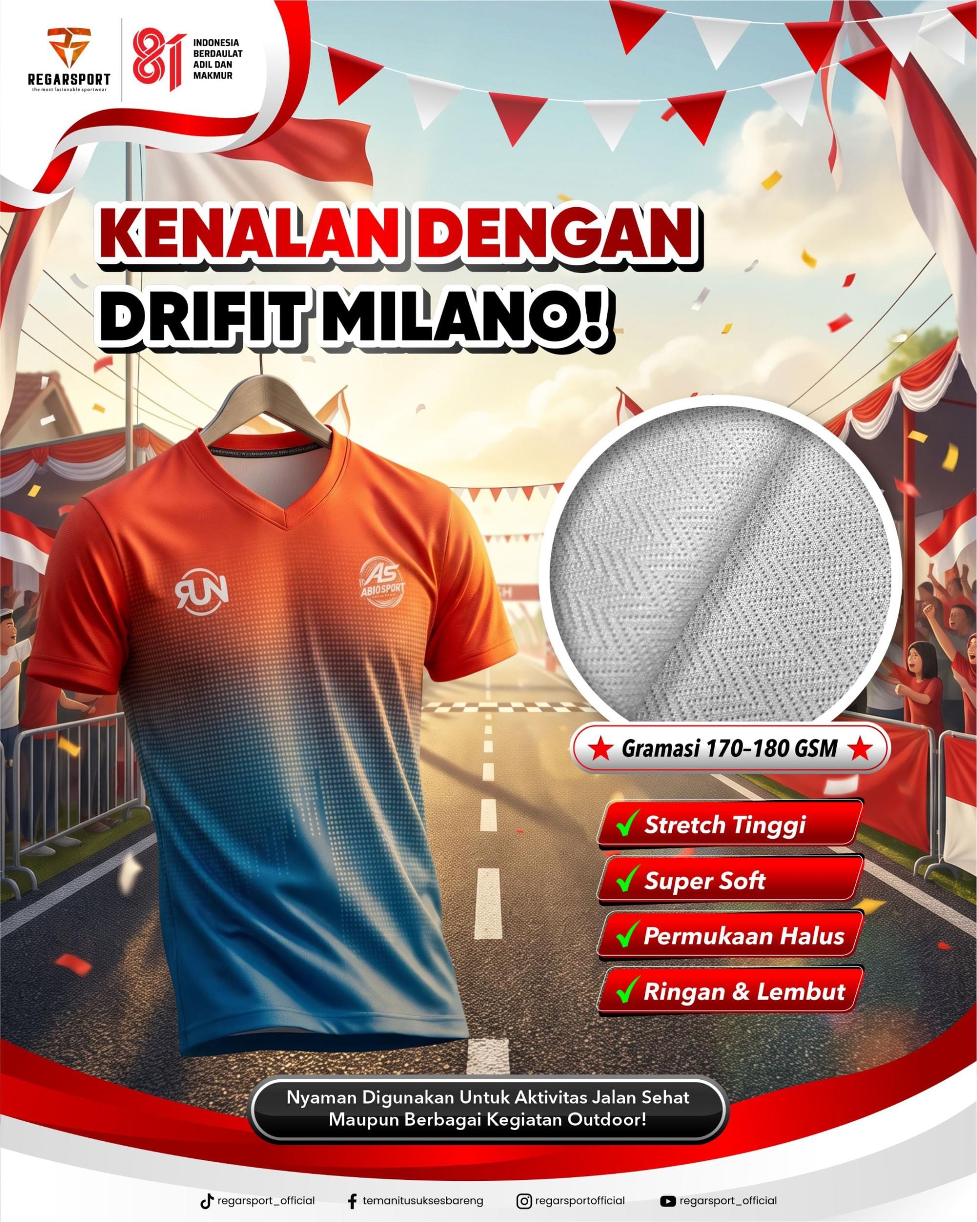 Kenalan dengan Drifit Milano: Bahan Jersey Nyaman untuk Aktivitas Outdoor