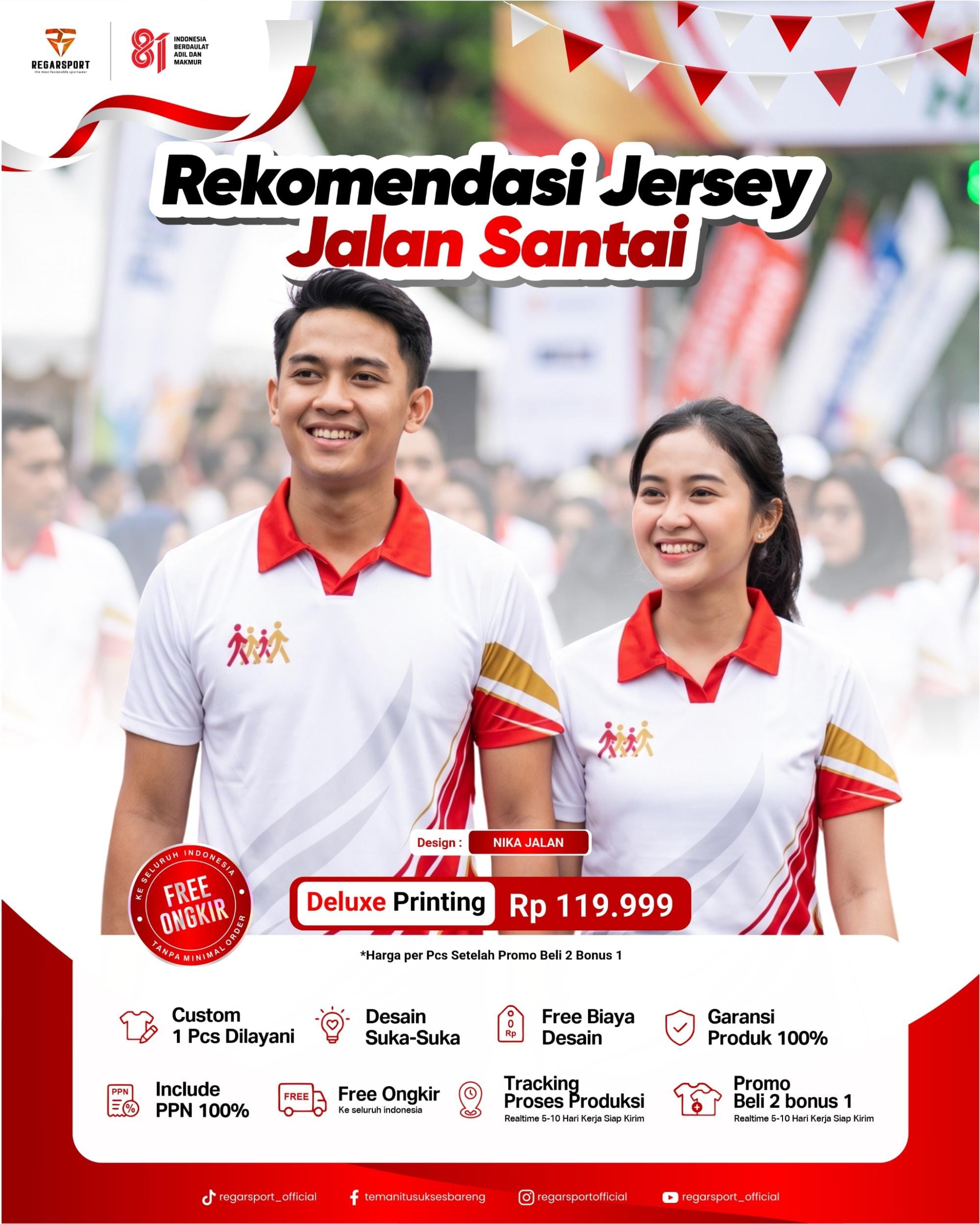 Rekomendasi Jersey Jalan Santai Custom yang Nyaman dan Stylish