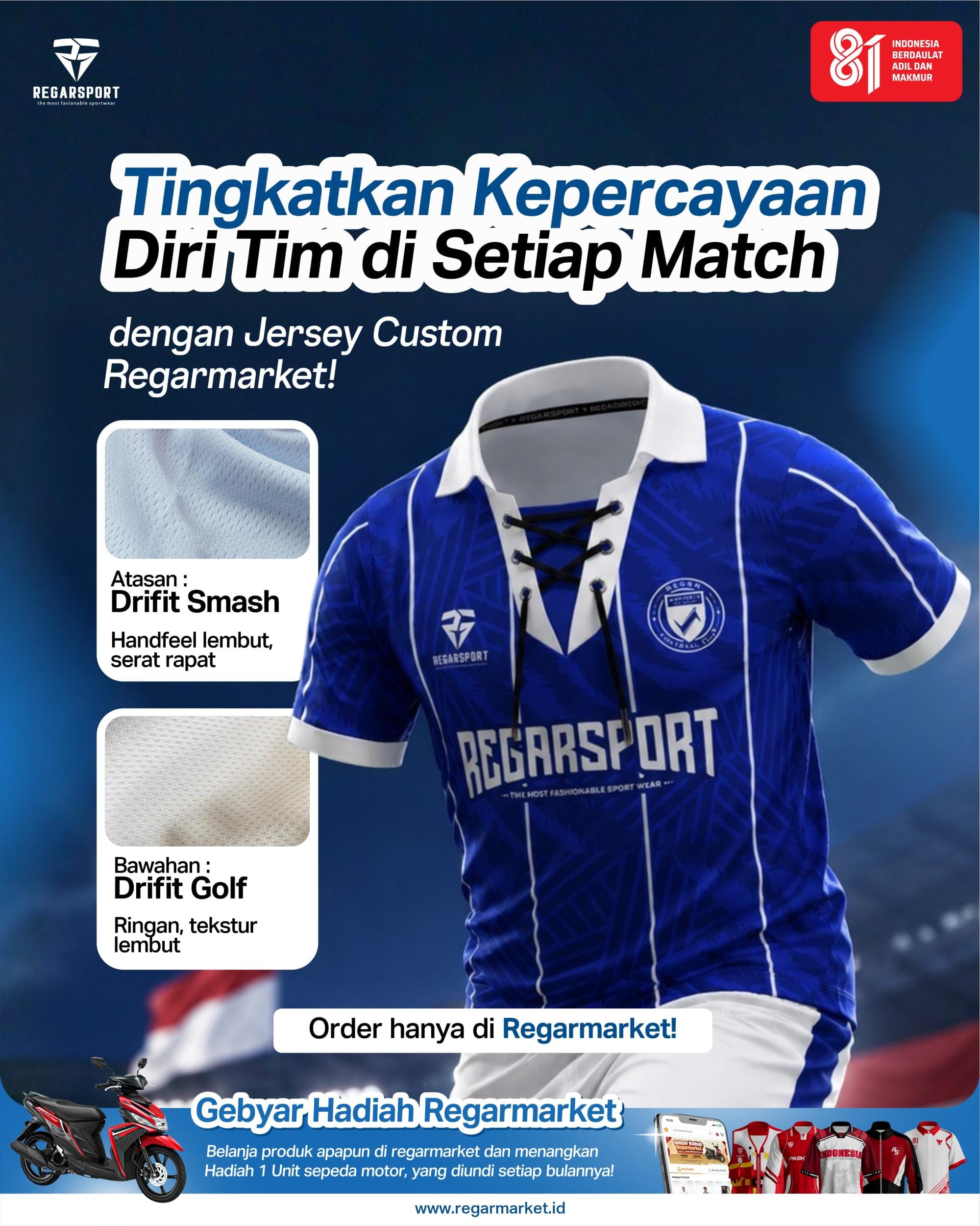 Jersey Custom Desain Sendiri untuk Tim: Tampil Kompak dan Percaya Diri di Setiap Pertandingan