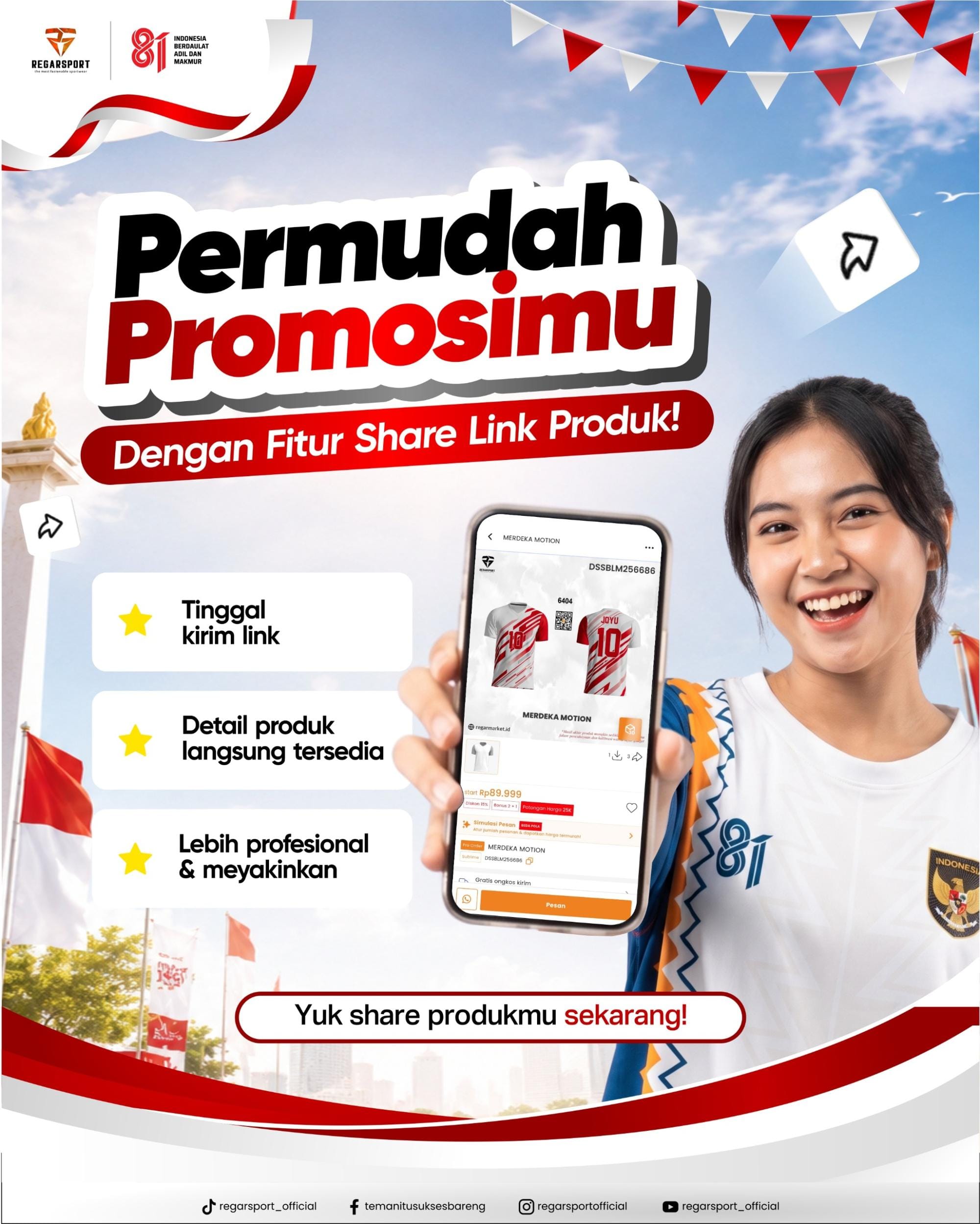 Permudah Promosi Produk dengan Fitur Share Link Produk Regarsport