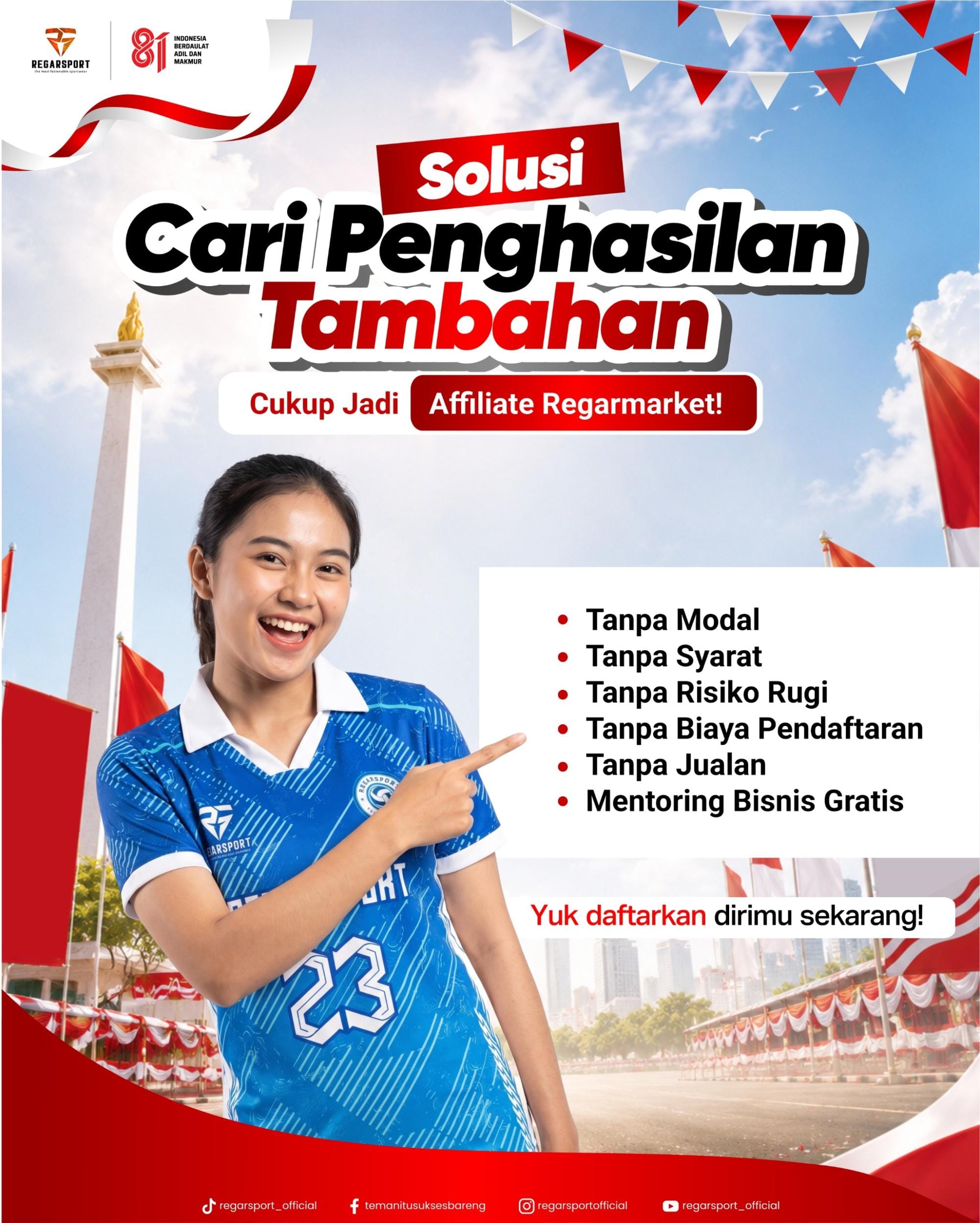 Cari Penghasilan Tambahan Tanpa Modal? Yuk Jadi Affiliate Regarmarket!