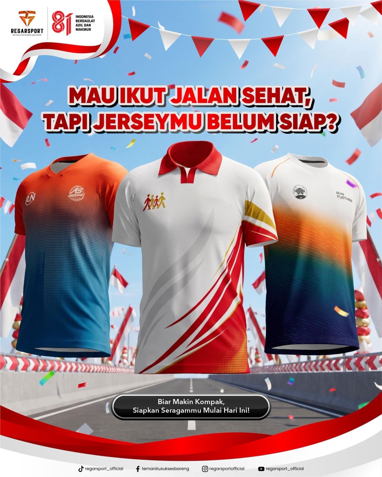 Mau Ikut Jalan Sehat? Siapkan Jersey Custom Biar Makin Kompak!